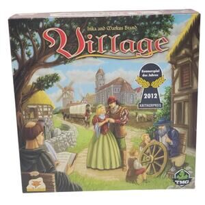 VILLAGE BOARD GAME tmg eggertspiele 2012 OOP English 2nd Edition COMPLETE EUC